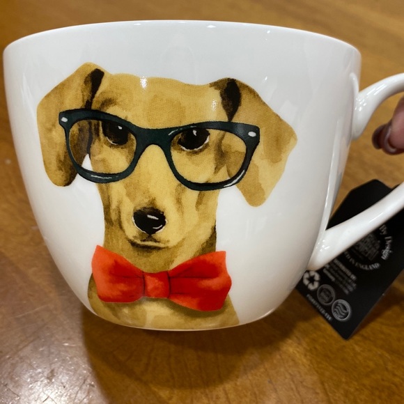 NWT.  Portobello by Design, 16oz., bone china, “Doxie” mug. - Picture 1 of 8